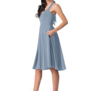 Azazie Elora Dress Dusty Blue Size A4